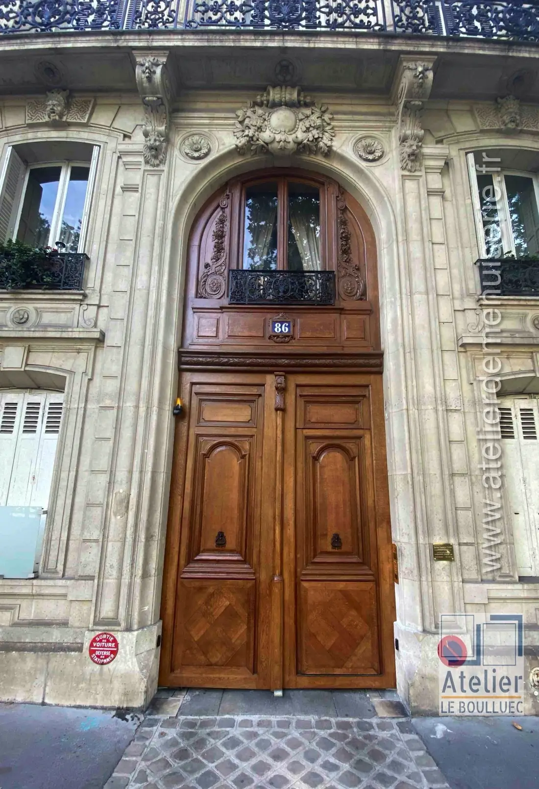 Porte cochère, 86 boulevard Malesherbes, Paris 17e — après travaux