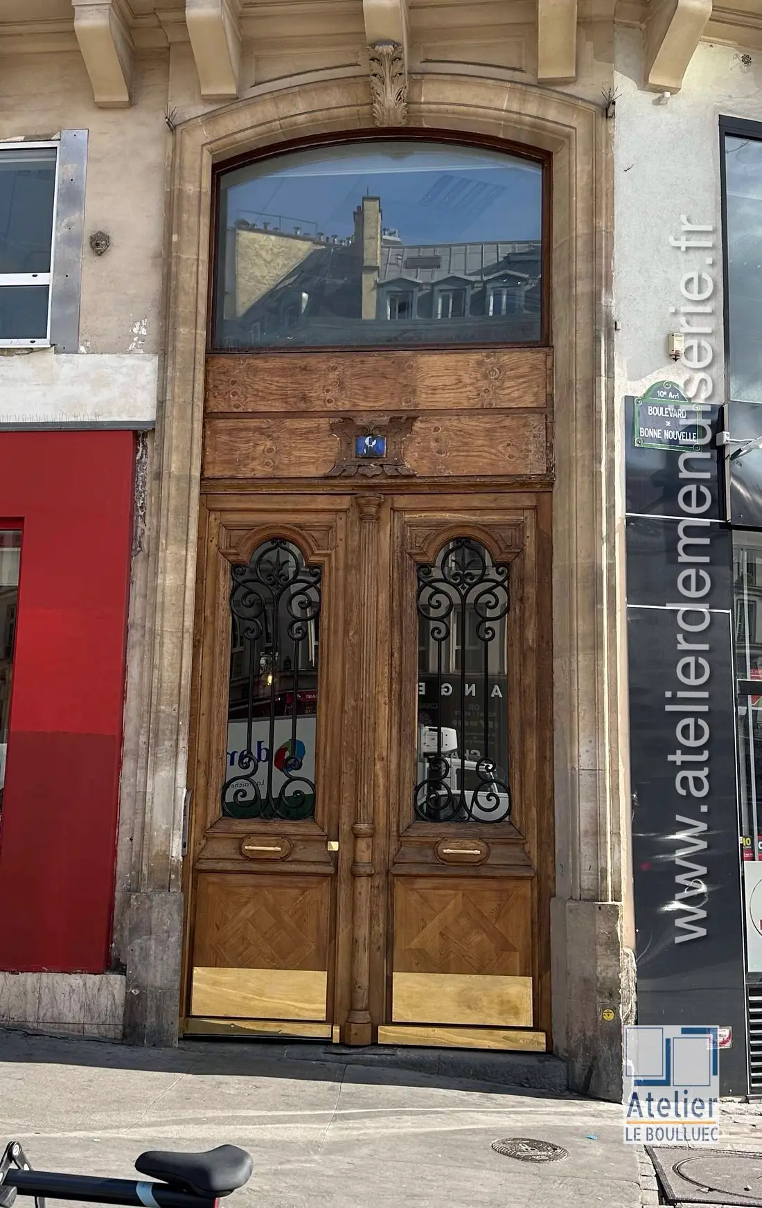 Porte cochère, 8 boulevard de Bonne-Nouvelle, Paris 10e — après travaux