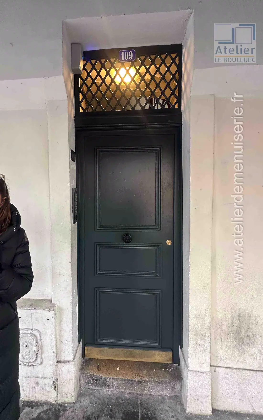 Porte cochère, 109 rue Vieille-du-Temple, Paris 3e — détail